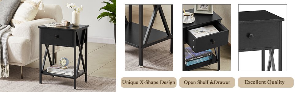 black end table