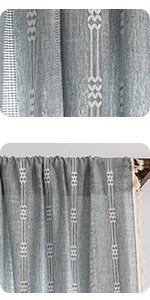 blue boho curtain