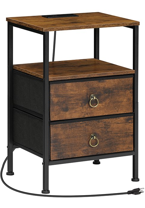 nightstand with charging station