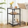 f00a7e42-a3e6-4b71-b242-fea3e5d930ba.__CR00800600_PT0_SX800_V1___ Side Tables Set of 2, 3-Tier Slim Nightstands with Storage Shelves, Modern End Tables, Tempered Glass Bedside Tables, for Living Room, Bedroom, Black BK77BZP201