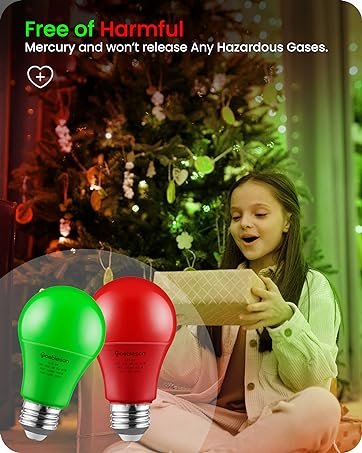 Red and green bulb for Christmas
