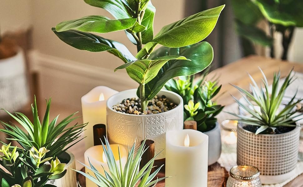 table centre piece faux plant