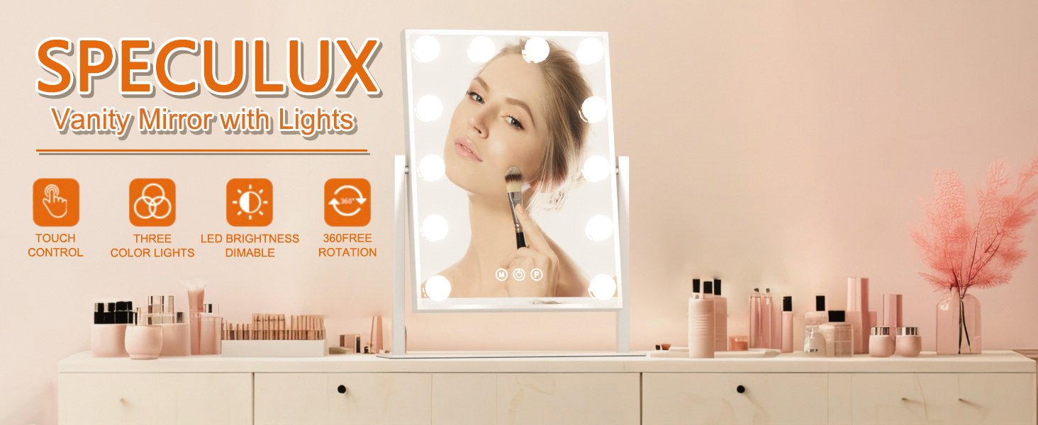 Makeup vanity mirror with led light