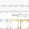 51_A1sVla5L._AC_SL1500 Consciot LED Vanity Lights For Mirror, Hollywood Style Vanity Lights With 10 Dimmable Bulbs, Adjustable Color & Brightness, USB Cable, Mirror Lights Stick on for Makeup Table Dressing Room, White