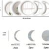 616TAP3YPOL._AC_SL1500 5 Pieces Acrylic Mirror Wall Stickers Natural Wall Decor Self Adhesive Mirrors Stickers Moon Phase Mirror Bohemian Wall Decoration for Home Living Room Bathroom Bedroom Decor (20cm)