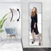 Full Length Wall Mirror Tiles,Glassless Mirror for Kids,Acrylic Extra Thick 1/8",40"x10" 4Pcs 10"x10",Shatterproof Frameless Mirror Wall Stickers.Apply Bedroom,Living Room,Door