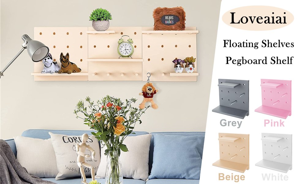 pegboard wall organizer small floating shelves for bathroom shower